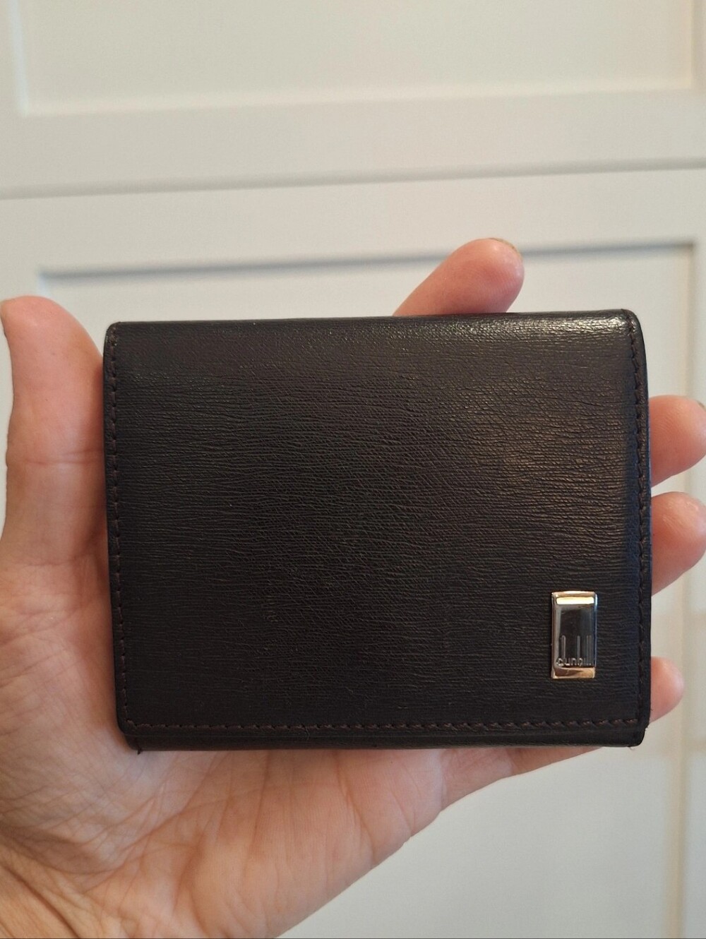 Dunhill Black Leather Coin Purse w/ Branded Box EUC - Picture 7 of 8